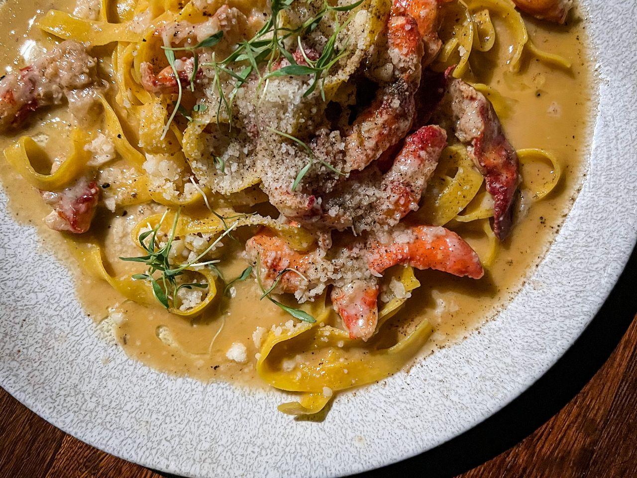 Handmade pasta and lobster, Italian-Jamaican style at PG's Toscanini