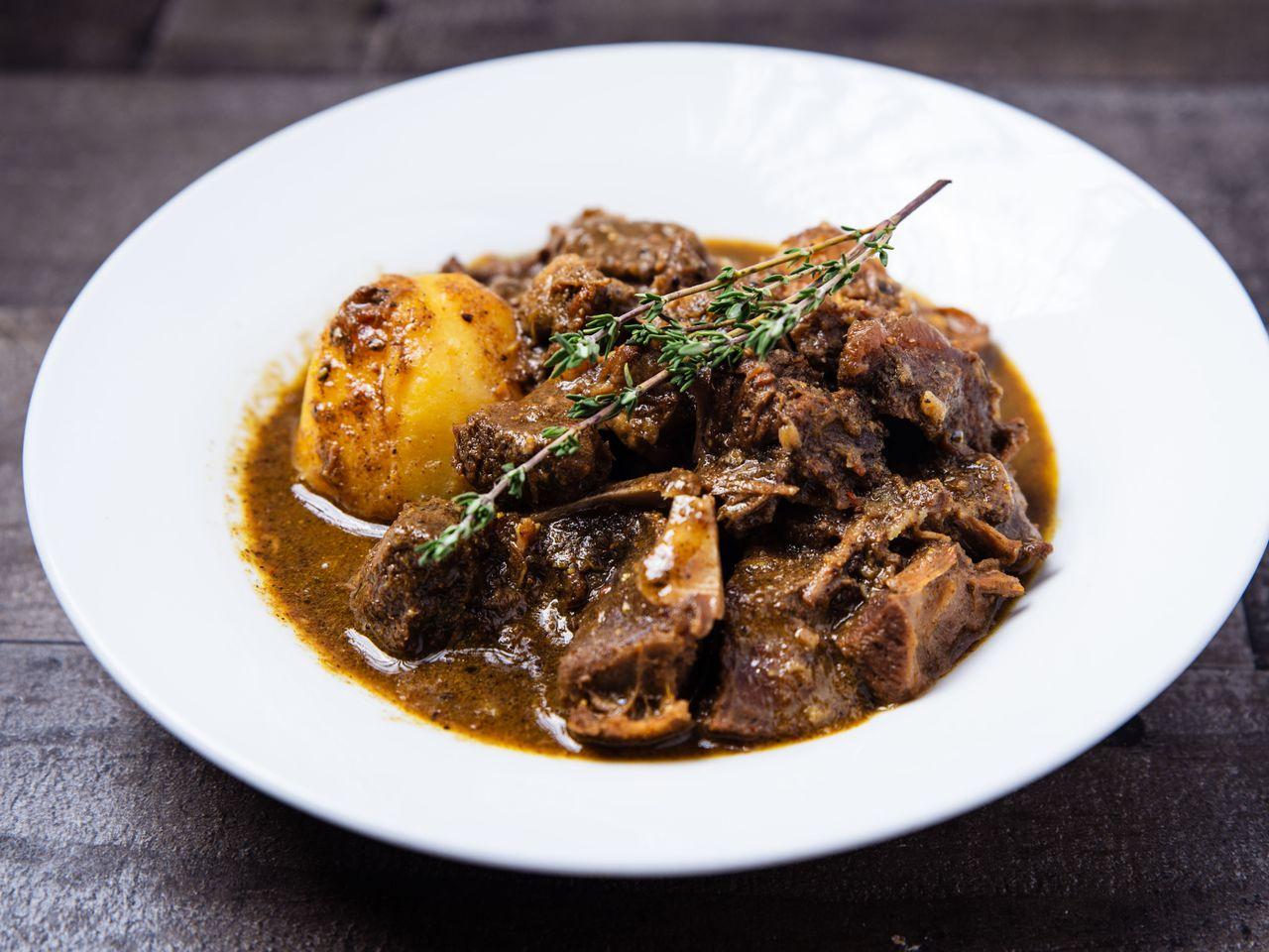 Oxtail and curry goat at Miss T's Kitchen