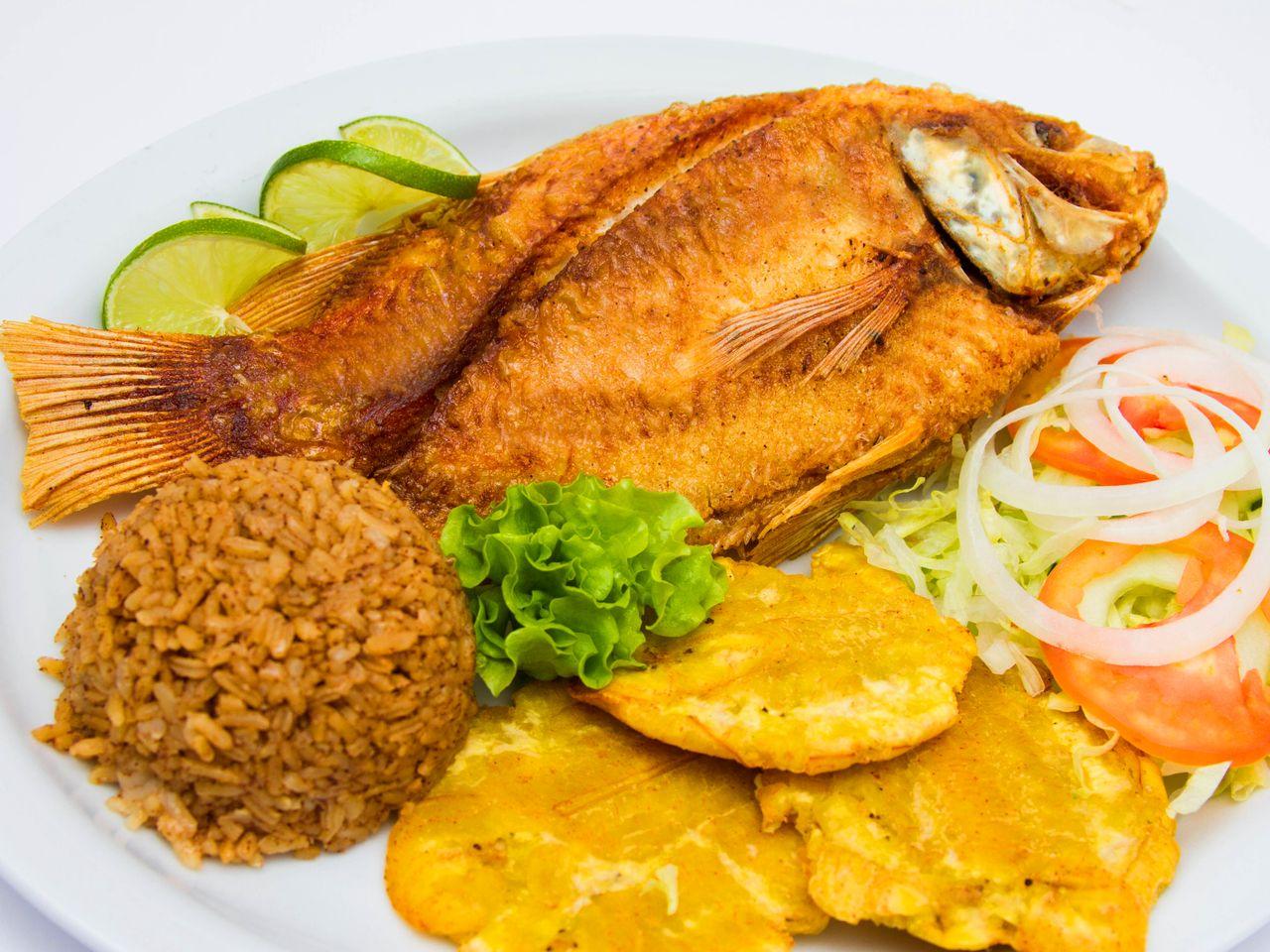 Escovitch and steamed fish straight off the boats at Far Out Fish Hut