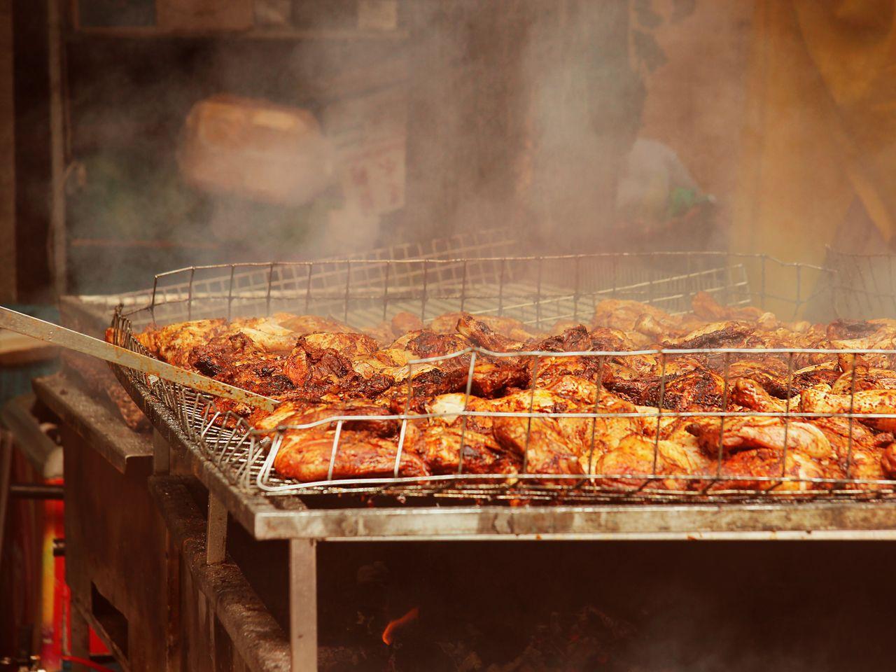 Jerk pork and ribs at The Pork Pit